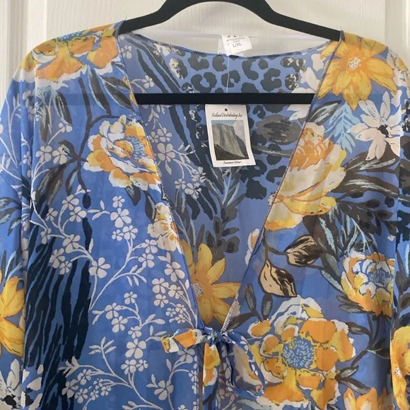 💙NEW Floral/Leopard Print Swim Coverups - Picture 4 of 5